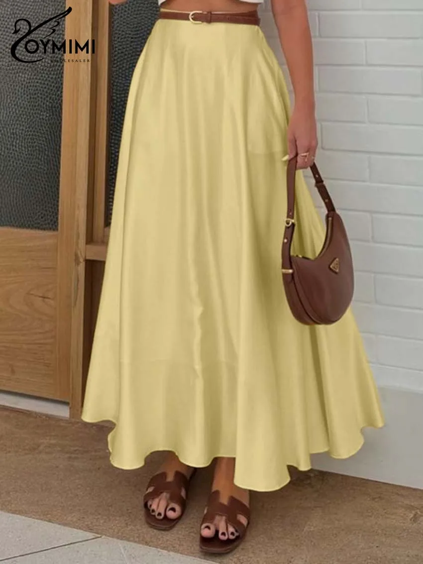 Oymimi Fashion Yellow Loose Skirts For Women Casual High Waisted Pockets Skirts Elegant Solid Ankle-Length Skirt Female Clothing
Oymimi Fashion Yellow Loose Skirts For Women Casual High Waisted Pockets Skirts Elegant Solid Ankle-Length Skirt Female Clothing