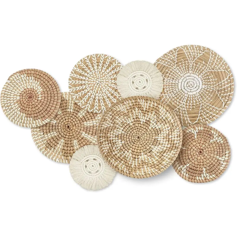 8-Piece Bohemian Wall Baskets - Decorative Woven Hanging Baskets for Rustic Home and Kitchen Summer Decor (Classic Style)
8-Piece Bohemian Wall Baskets - Decorative Woven Hanging Baskets for Rustic Home and Kitchen Summer Decor (Classic Style)