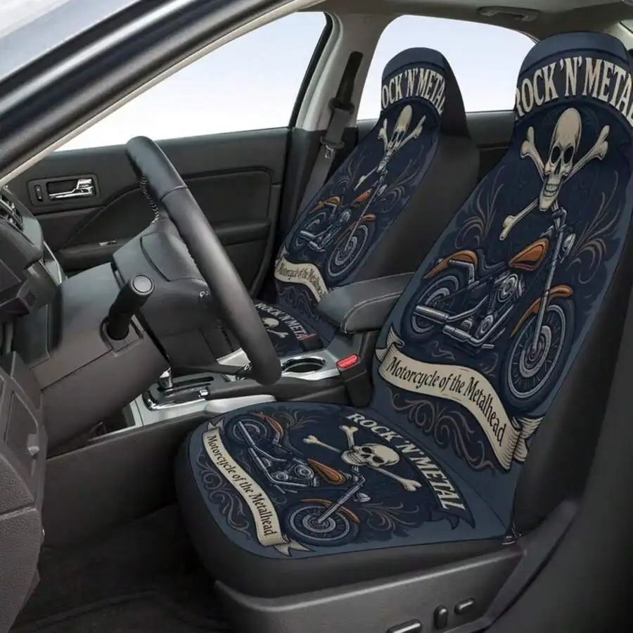 Rock N Metal Skull Motorcycle Car Seat Covers Universal Front Seat Cushion Set For Cars SUVs Trucks
Rock N Metal Skull Motorcycle Car Seat Covers Universal Front Seat Cushion Set For Cars SUVs Trucks