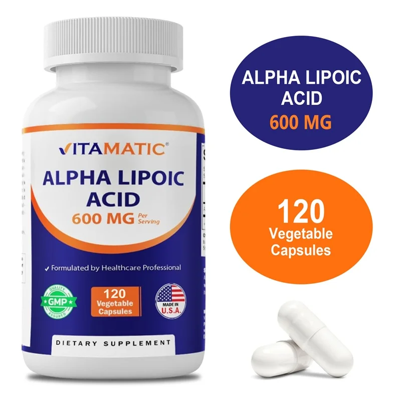 Alpha Lipoic Acid 600mg - ALA Supplement Antioxidant for Nerve, Energy & Metabolism Support
Alpha Lipoic Acid 600mg - ALA Supplement Antioxidant for Nerve, Energy & Metabolism Support