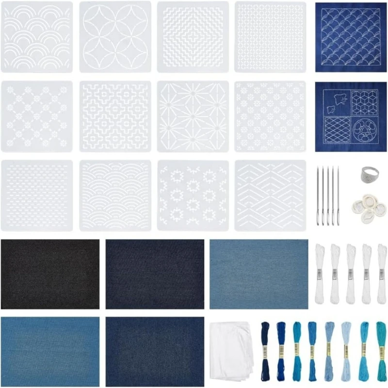 F68D Comprehensive 45Pcs Sashiko Stitching Collection Including Fabric Hoop And Step By Step Guide
F68D Comprehensive 45Pcs Sashiko Stitching Collection Including Fabric Hoop And Step By Step Guide