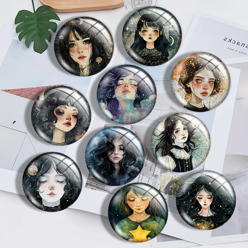 Retro Girl mix 12mm/18mm/20mm/25mm Round photo glass cabochon demo flat back Making findings
Retro Girl mix 12mm/18mm/20mm/25mm Round photo glass cabochon demo flat back Making findings