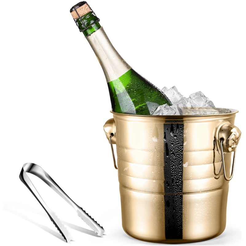 1PC 3L Stainless Steel Ice Bucket Thick Tiger Head Ice Bucket Party Ice Bucket (Gold)-AA26
1PC 3L Stainless Steel Ice Bucket Thick Tiger Head Ice Bucket Party Ice Bucket (Gold)-AA26