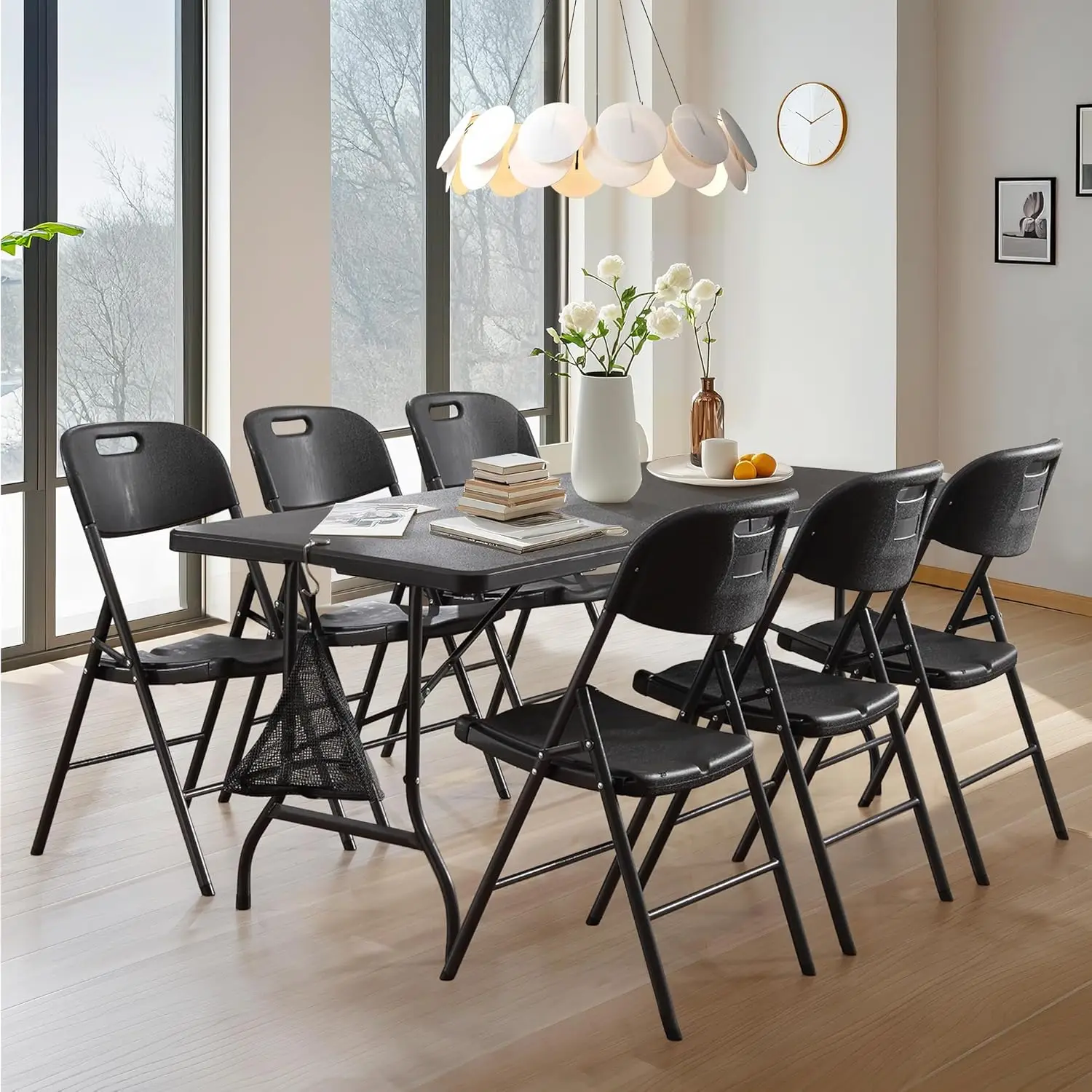 Vecelo 6Ft Plastic Folding Table, Indoor Outdoor Portable Picnic Foldable Desk With Handle, Mesh Trash Bag&Lock Legs Heavy Duty
Vecelo 6Ft Plastic Folding Table, Indoor Outdoor Portable Picnic Foldable Desk With Handle, Mesh Trash Bag&Lock Legs Heavy Duty