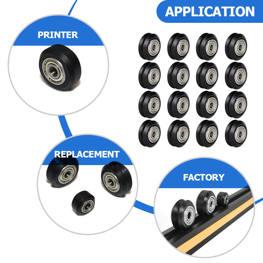 16Pcs 3D Printer Pulley Passive Round Roller Plastic Wheels Silent Linear Bearing DIY Accessories for Smooth Stable Printing
16Pcs 3D Printer Pulley Passive Round Roller Plastic Wheels Silent Linear Bearing DIY Accessories for Smooth Stable Printing