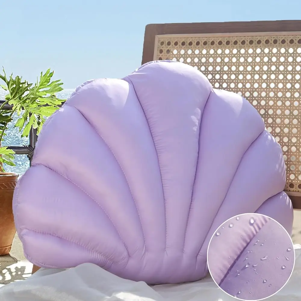 Outdoor Seashell Pillow, Light Purple Shell Pillows, 17X13 H Waterproof Throw Pillows For Beach Patio Furniture Sofa Garden
Outdoor Seashell Pillow, Light Purple Shell Pillows, 17X13 H Waterproof Throw Pillows For Beach Patio Furniture Sofa Garden