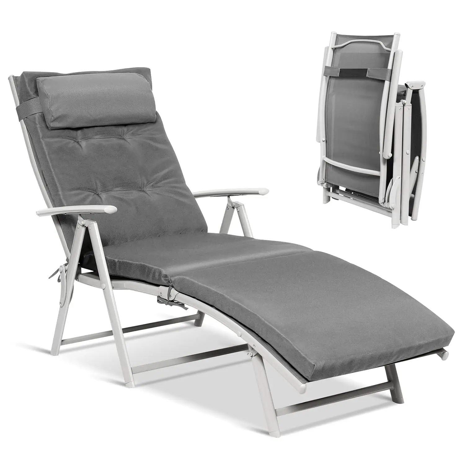 Chaise Lounge Chair for Outside, Pool Folding Reclining Beach Chair W/Removable Cushion&Headrest Pillow, Outdoor Lounge, Custom
Chaise Lounge Chair for Outside, Pool Folding Reclining Beach Chair W/Removable Cushion&Headrest Pillow, Outdoor Lounge, Custom