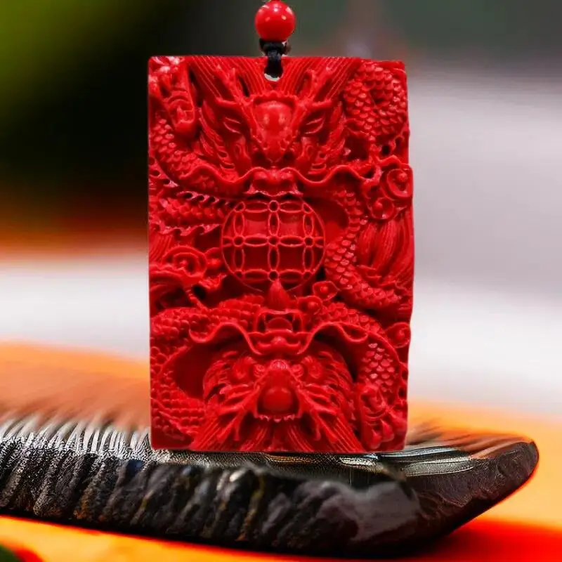 Cinnabar Dragon Pendant Gift Real Fashion Stone Carved Charm Accessories Men Jewelry Luxury Red Amulet Designer Chinese
Cinnabar Dragon Pendant Gift Real Fashion Stone Carved Charm Accessories Men Jewelry Luxury Red Amulet Designer Chinese