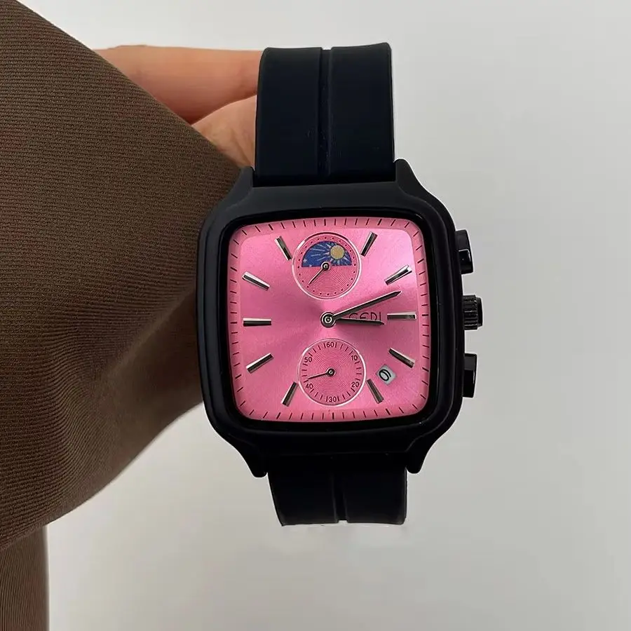 Multi-Function Women Watch Black Silicone Strap Sun Square Moon Phase Dial Quartz Wristwatch Waterproof Casual Ladies Clock Gift
Multi-Function Women Watch Black Silicone Strap Sun Square Moon Phase Dial Quartz Wristwatch Waterproof Casual Ladies Clock Gift