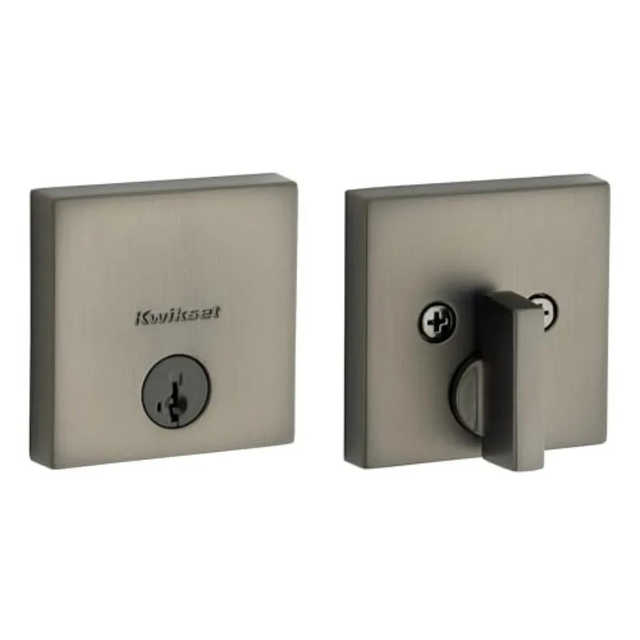 258 Low Profile Deadbolt Lock, Square Exterior Keyed Front Entry Door, Pick Resistant SmartKey Rekey Security, Single Cylinder
258 Low Profile Deadbolt Lock, Square Exterior Keyed Front Entry Door, Pick Resistant SmartKey Rekey Security, Single Cylinder