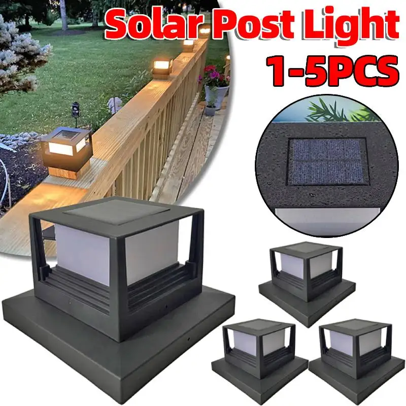 1-5Pcs Solar Post Light IP54 Waterproof Outdoor Lighting LED Column Lantern Patio Fence Pillar Lamp for Courtyard Decoration
1-5Pcs Solar Post Light IP54 Waterproof Outdoor Lighting LED Column Lantern Patio Fence Pillar Lamp for Courtyard Decoration