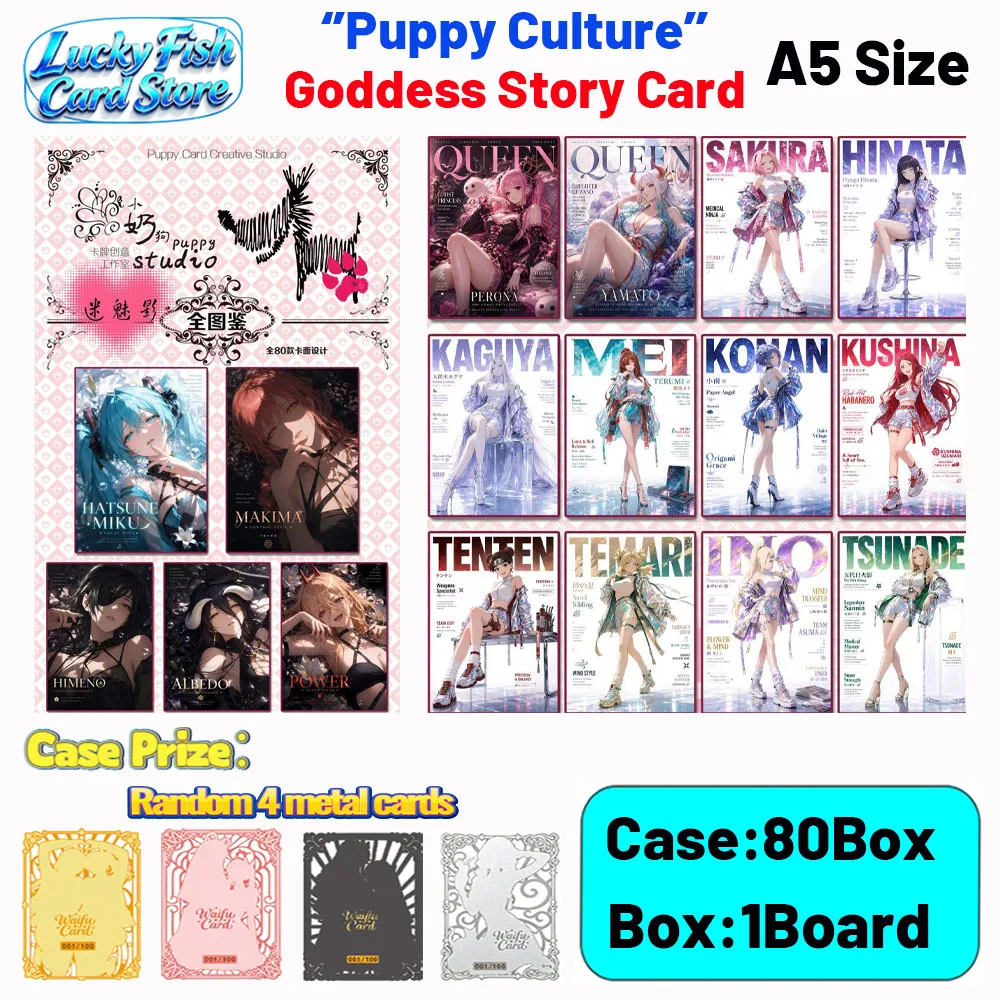 Wholesale 2026 New Puppy Creative Studio Goddess Story Cards Waifu A5 Size Boards Toys Hobby Gift
Wholesale 2026 New Puppy Creative Studio Goddess Story Cards Waifu A5 Size Boards Toys Hobby Gift
