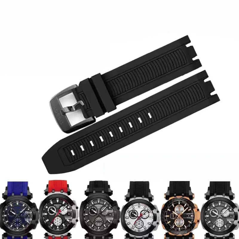 Sports Silicone Rubber For Tissot Racing T115417A Series Special Double Notch Watch Strap T115.427 Men's Watch Chain Watchband
Sports Silicone Rubber For Tissot Racing T115417A Series Special Double Notch Watch Strap T115.427 Men's Watch Chain Watchband
