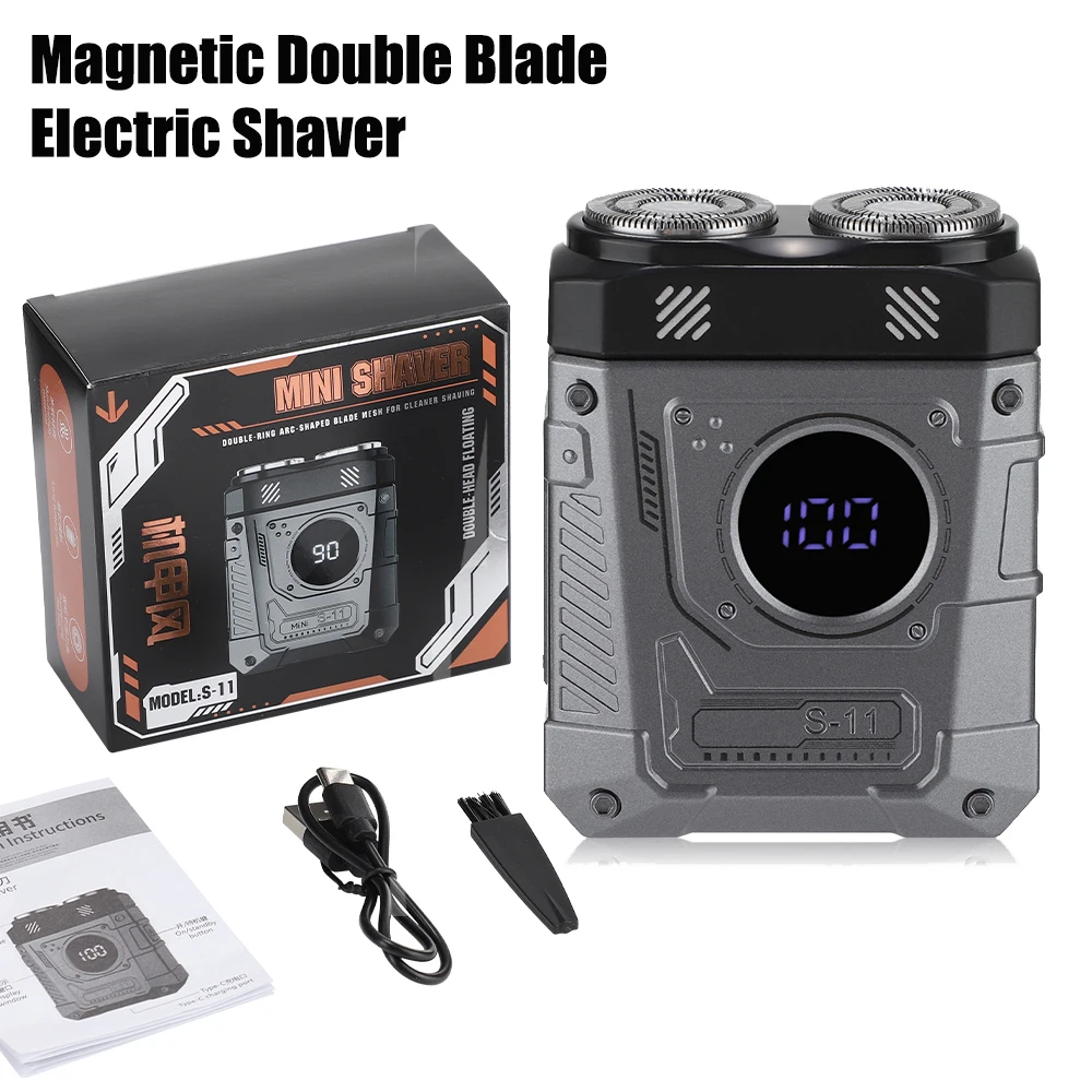 Mini Electric Shaver For Men Magnetic Double Blade Rechargeable Travel Shaver Beard Trimmer Wet Dry Beard Razor Shaving Machine
Mini Electric Shaver For Men Magnetic Double Blade Rechargeable Travel Shaver Beard Trimmer Wet Dry Beard Razor Shaving Machine