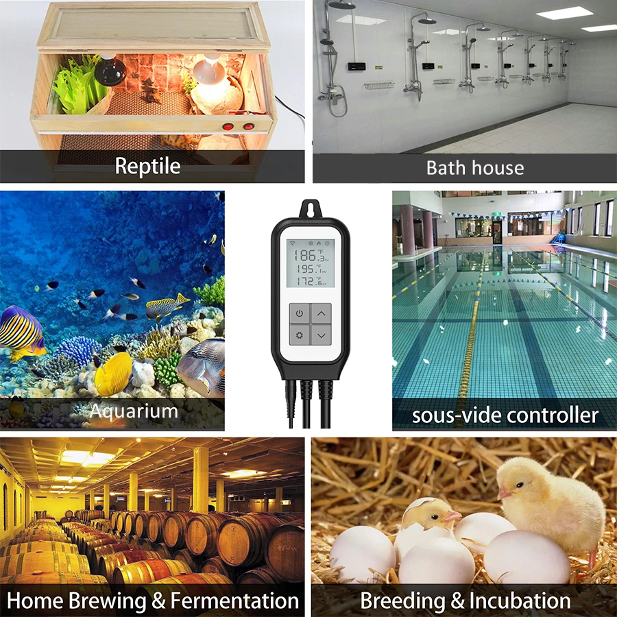 2-Stage Outlet Digital Thermostat Temperature Controller with LCD Display Heating Cooling Digital Thermostat for US Plug
2-Stage Outlet Digital Thermostat Temperature Controller with LCD Display Heating Cooling Digital Thermostat for US Plug
