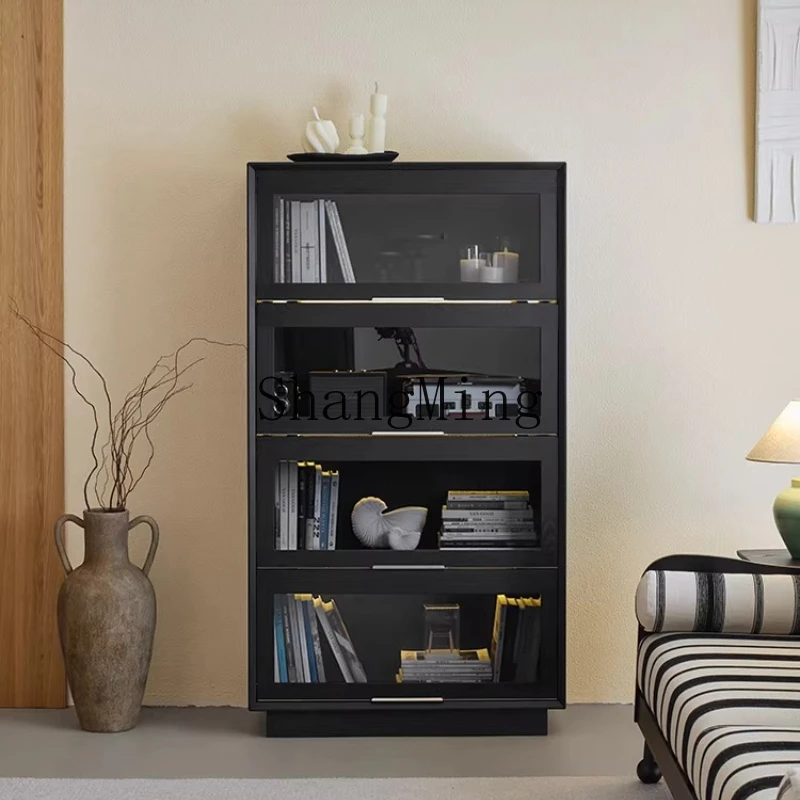 FG Locker Integrated Solid Wood Floor Living Room Household Wall Black Display Cabinet Short Bookcase
FG Locker Integrated Solid Wood Floor Living Room Household Wall Black Display Cabinet Short Bookcase