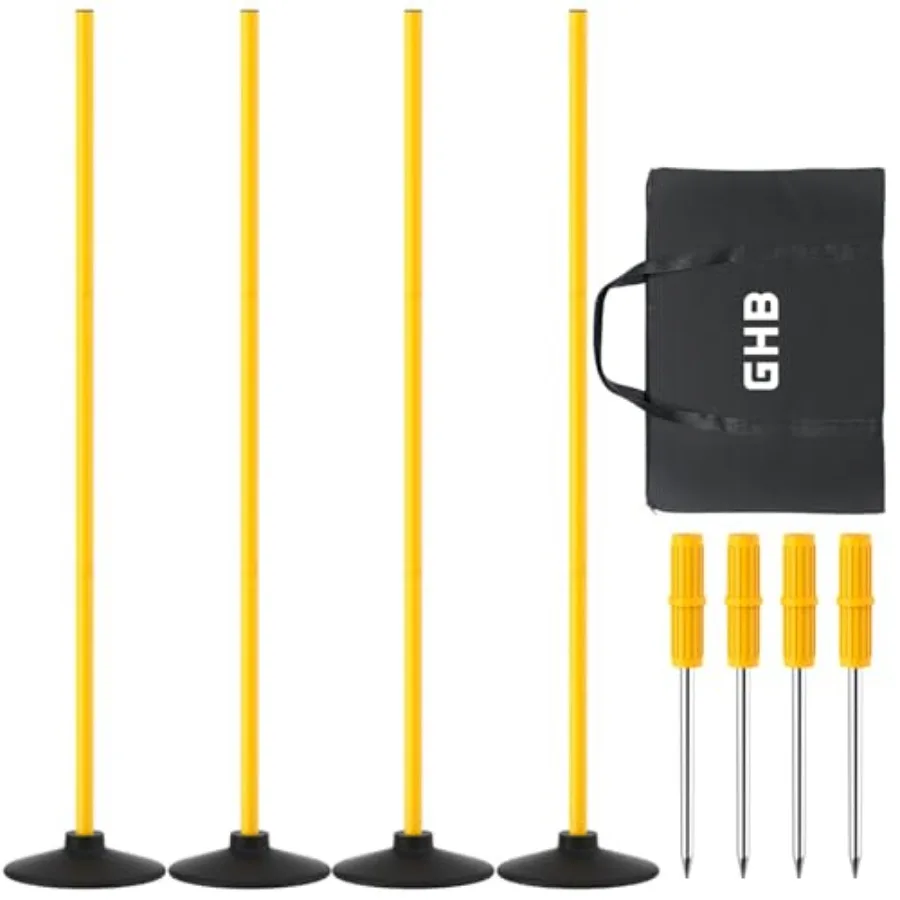 Agility Poles 4 Pack 50" Sports Soccer Training Poles, Detachable Speed Training Equipment Football Accessories 2 in 1 Design R
Agility Poles 4 Pack 50" Sports Soccer Training Poles, Detachable Speed Training Equipment Football Accessories 2 in 1 Design R