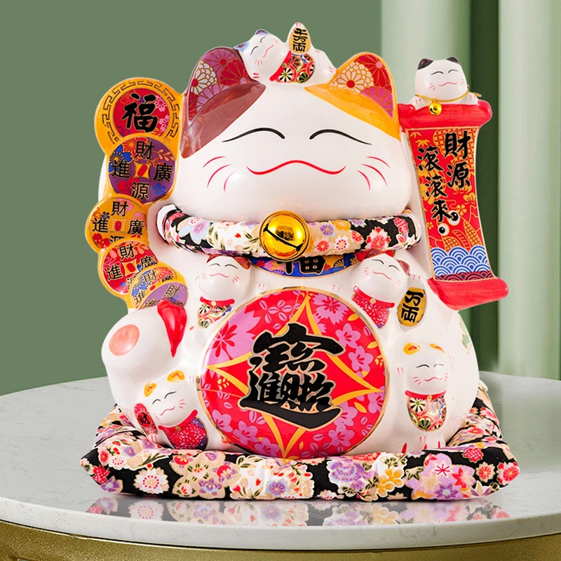 11.8 Inch Large Ceramic Lucky Cat Business Fortune Cat Money Box Home Decoration Kitten Centerpiece Maneki Neko with Gift Box
11.8 Inch Large Ceramic Lucky Cat Business Fortune Cat Money Box Home Decoration Kitten Centerpiece Maneki Neko with Gift Box