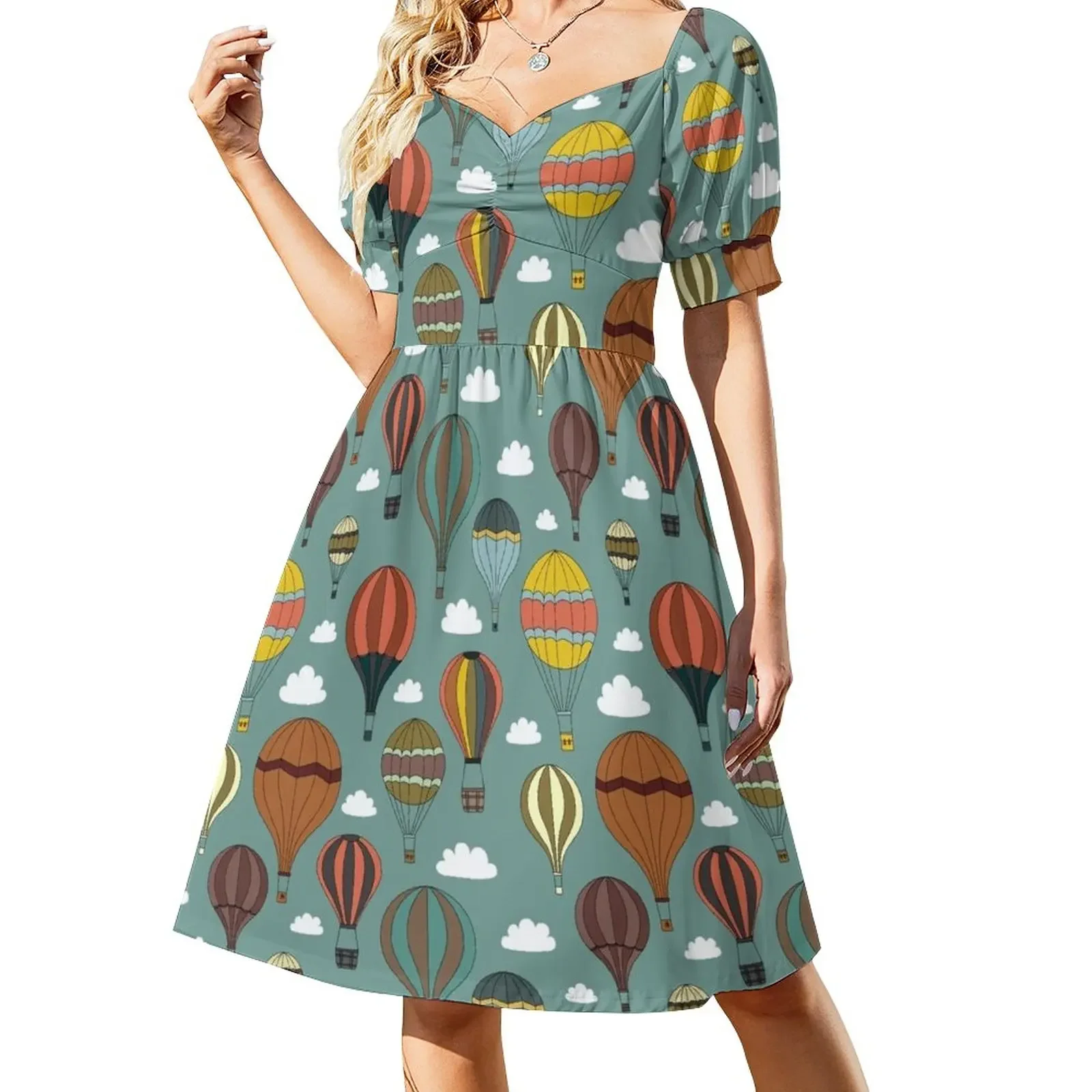 Vintage Hot Air Balloons Short-Sleeved Dress clothes for women evening dress ladies
Vintage Hot Air Balloons Short-Sleeved Dress clothes for women evening dress ladies