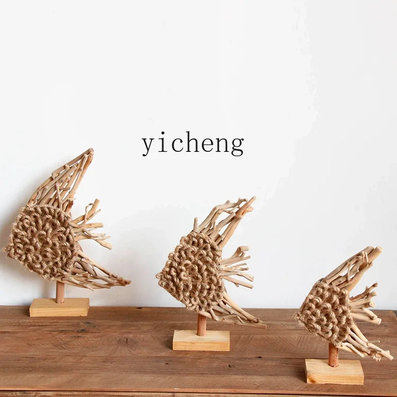4-13Wooden Hemp Rope Fish Desktop Decoration Ornament Homestay Entrance Wabi-Sabi Style Home Decor
4-13Wooden Hemp Rope Fish Desktop Decoration Ornament Homestay Entrance Wabi-Sabi Style Home Decor