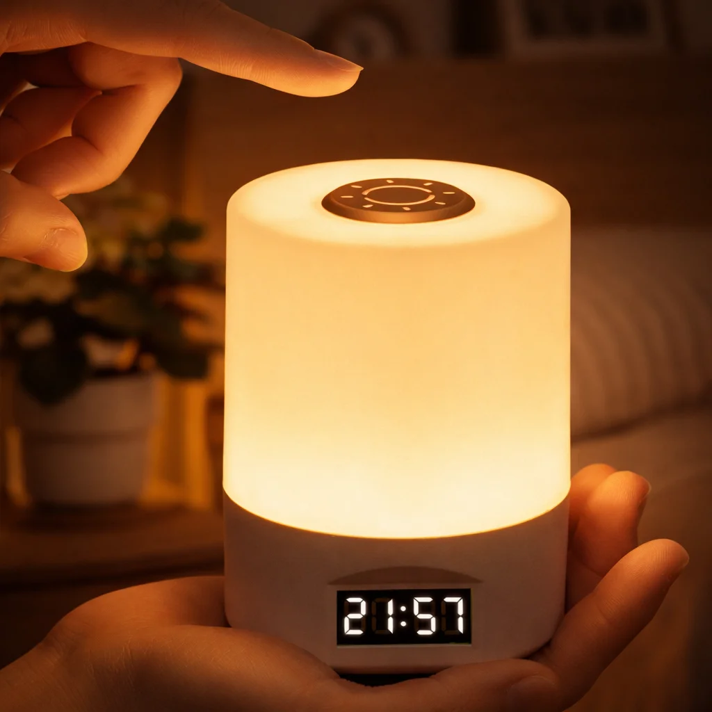 Touch Control Bedside Night Light with Digital Clock LED Warm White Table Lamp for Bedroom Sleep Ambient Light Home Decor Modern
Touch Control Bedside Night Light with Digital Clock LED Warm White Table Lamp for Bedroom Sleep Ambient Light Home Decor Modern