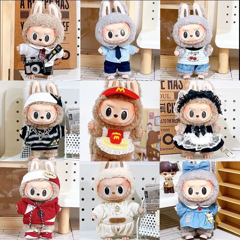 Labubu Doll Clothes 17cm Plush Toys Wearable Dolls Cute Hanging Decorations Collectible Figures Soft Stuffed Toys
Labubu Doll Clothes 17cm Plush Toys Wearable Dolls Cute Hanging Decorations Collectible Figures Soft Stuffed Toys