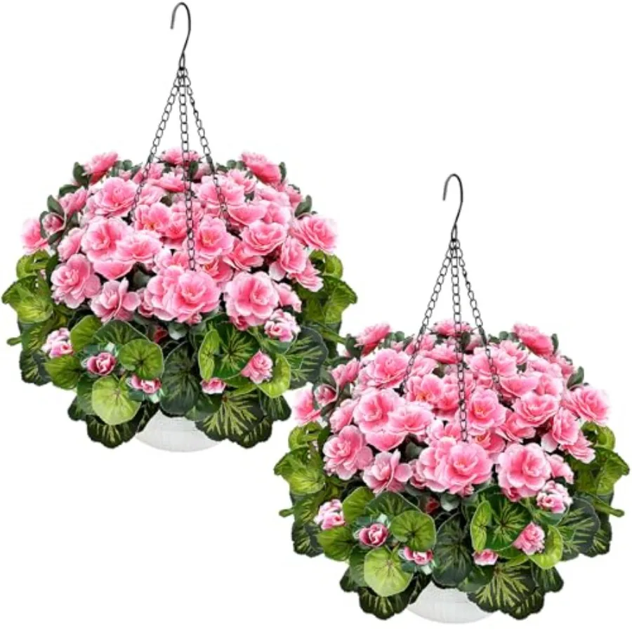 2 Sets Artificial Hanging Baskets Flowers for Outdoors Already Assembly Silk Flower with Hanging Baskets UV Resistant Realistic
2 Sets Artificial Hanging Baskets Flowers for Outdoors Already Assembly Silk Flower with Hanging Baskets UV Resistant Realistic