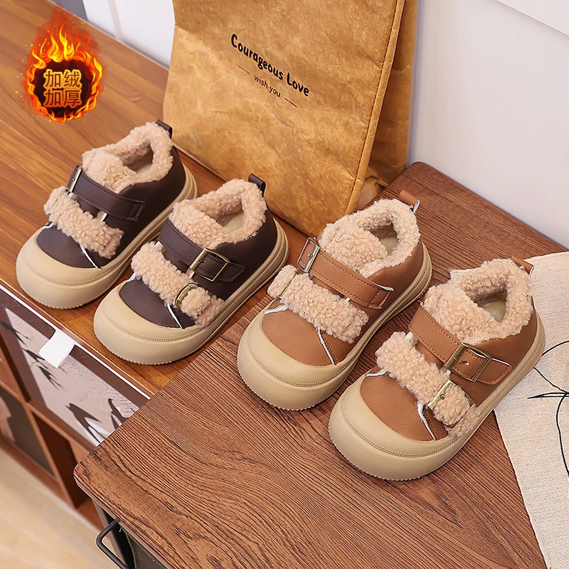 2025 Children Plush Warm Shoes for Girl Winter New Fashion Korean Style Soft Thick Sole Anti-slippery Versatile Chic Casual Shoe
2025 Children Plush Warm Shoes for Girl Winter New Fashion Korean Style Soft Thick Sole Anti-slippery Versatile Chic Casual Shoe