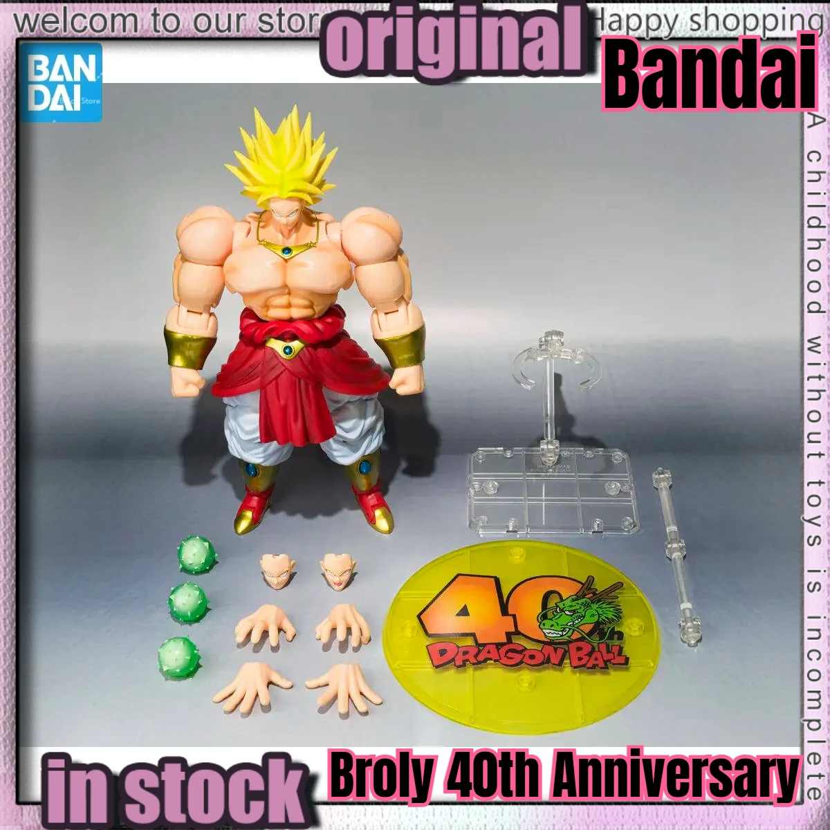 Оригинальная фигурка Bandai SHF Броли из Dragon Ball Z, 40-летний юбилейный переиздание, модель Super Saiyan, 2026 год
Оригинальная фигурка Bandai SHF Броли из Dragon Ball Z, 40-летний юбилейный переиздание, модель Super Saiyan, 2026 год