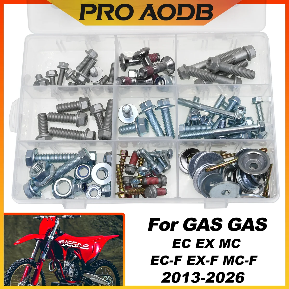 Motorcycle Screw Bolt Full Fastener Kit Hardware fittings For GASGAS EC EC-F EX EX-F MC MC-F 125-500 Rescue Repair Kit 2003-2026
Motorcycle Screw Bolt Full Fastener Kit Hardware fittings For GASGAS EC EC-F EX EX-F MC MC-F 125-500 Rescue Repair Kit 2003-2026
