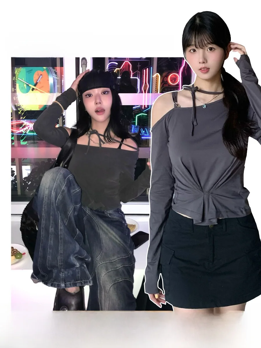 Hanna Painorpleasure Women's Short Sleeve T-shirt Long Sleeve Shoulder Bared Asymmetric Design Comfortable Fit Casual Top
Hanna Painorpleasure Women's Short Sleeve T-shirt Long Sleeve Shoulder Bared Asymmetric Design Comfortable Fit Casual Top