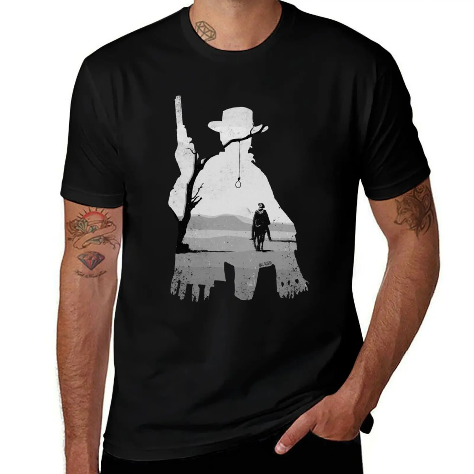 A Fistful of Dollars Collage silhouette illustration by Axel Rosito for Burro! T-Shirt
A Fistful of Dollars Collage silhouette illustration by Axel Rosito for Burro! T-Shirt