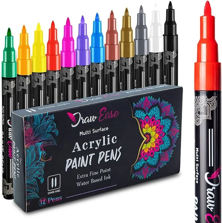 Best Acrylic Paint Pen Set Acrylic Marker Pen Art Set Graffiti Paint Markers for Rock Painting, Canvas, Wood
Best Acrylic Paint Pen Set Acrylic Marker Pen Art Set Graffiti Paint Markers for Rock Painting, Canvas, Wood