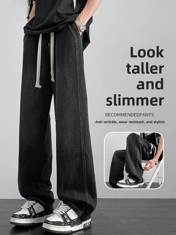 Новые мужские джинсы 2025 года: повседневные, прямые, свободного кроя, универсальные, длинные брюки, модные брендовые широкие штаны для весны и осени
Новые мужские джинсы 2025 года: повседневные, прямые, свободного кроя, универсальные, длинные брюки, модные брендовые широкие штаны для весны и осени