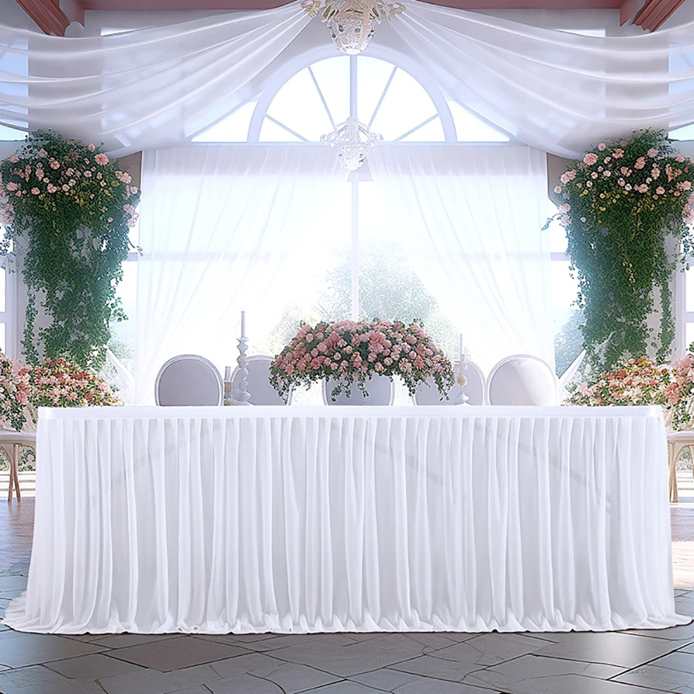 1pc White Gauze Wedding Table Cover, Dessert Table Cover, Wedding Tablecloth, Wedding Birthday Party Decoration
1pc White Gauze Wedding Table Cover, Dessert Table Cover, Wedding Tablecloth, Wedding Birthday Party Decoration