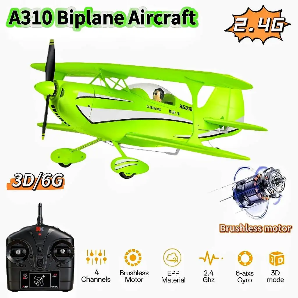 2026 WLtoys Remote-Controlled Aircraft A310 Brushless Motor 3D/6G With Gyroscope Dual Wings Four Channel Airplane Boy Toy Gift
2026 WLtoys Remote-Controlled Aircraft A310 Brushless Motor 3D/6G With Gyroscope Dual Wings Four Channel Airplane Boy Toy Gift