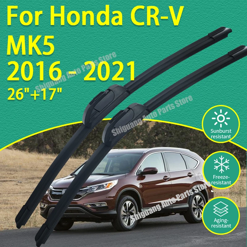 Новые передние дворники с силиконовым покрытием, щетки лобового стекла для Honda CR-V CRV MK5 2016-2021 гг., аксессуары для автомобильных дворников 2017
Новые передние дворники с силиконовым покрытием, щетки лобового стекла для Honda CR-V CRV MK5 2016-2021 гг., аксессуары для автомобильных дворников 2017