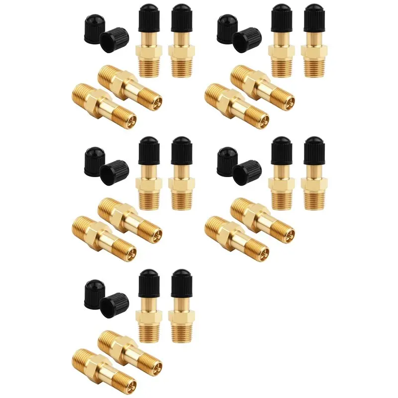 ABMS-20 Set Gold 1/8 Schrader Valve, Metal 1/8 Tank Valve, Brass Pipe With Air Compressor Tank With Sealing Caps
ABMS-20 Set Gold 1/8 Schrader Valve, Metal 1/8 Tank Valve, Brass Pipe With Air Compressor Tank With Sealing Caps