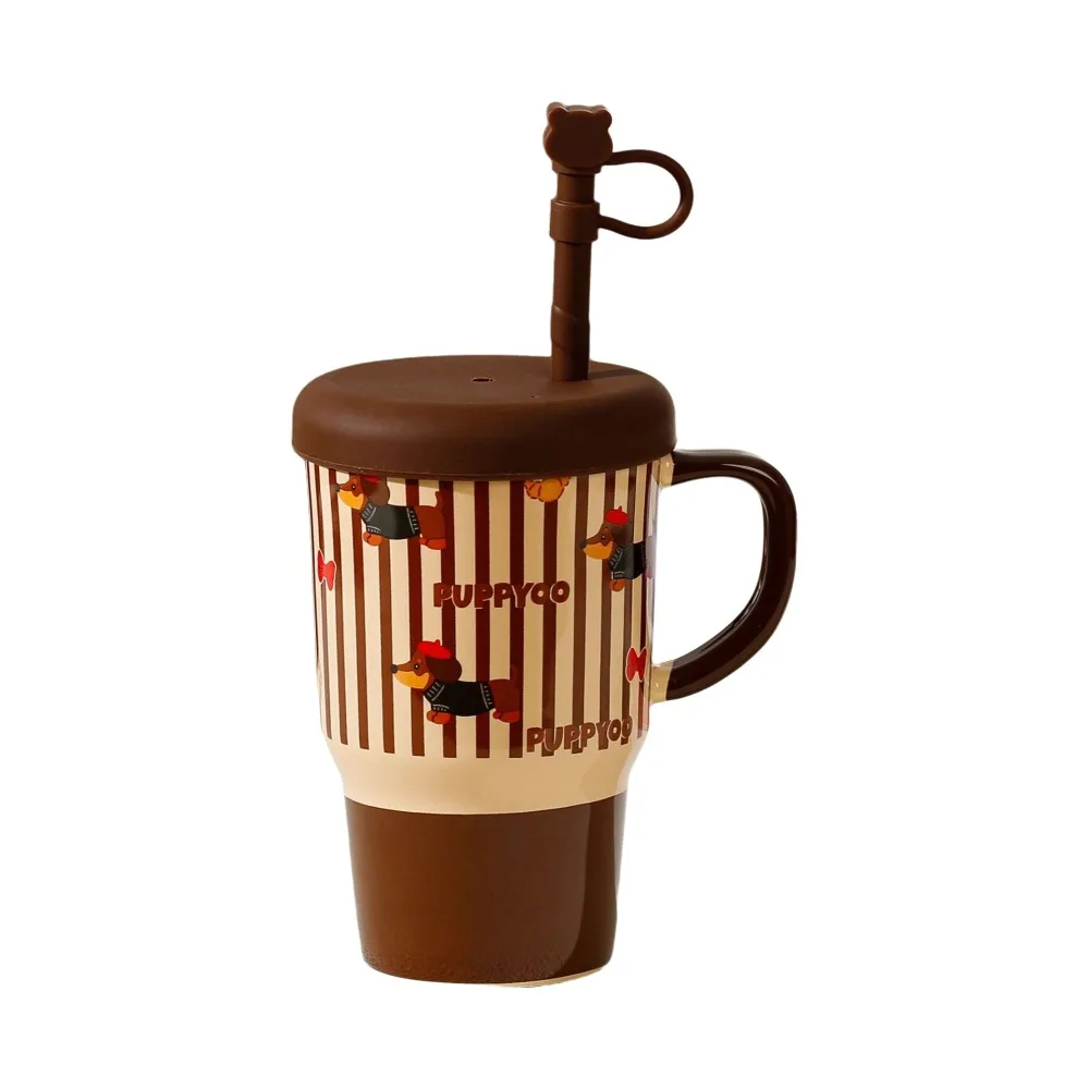 Portable Large Capacity Water Cup Dog Pattern Cartoon High Aesthetics Cup with Straw Ceramics Coffee Cup Daily Use
Portable Large Capacity Water Cup Dog Pattern Cartoon High Aesthetics Cup with Straw Ceramics Coffee Cup Daily Use