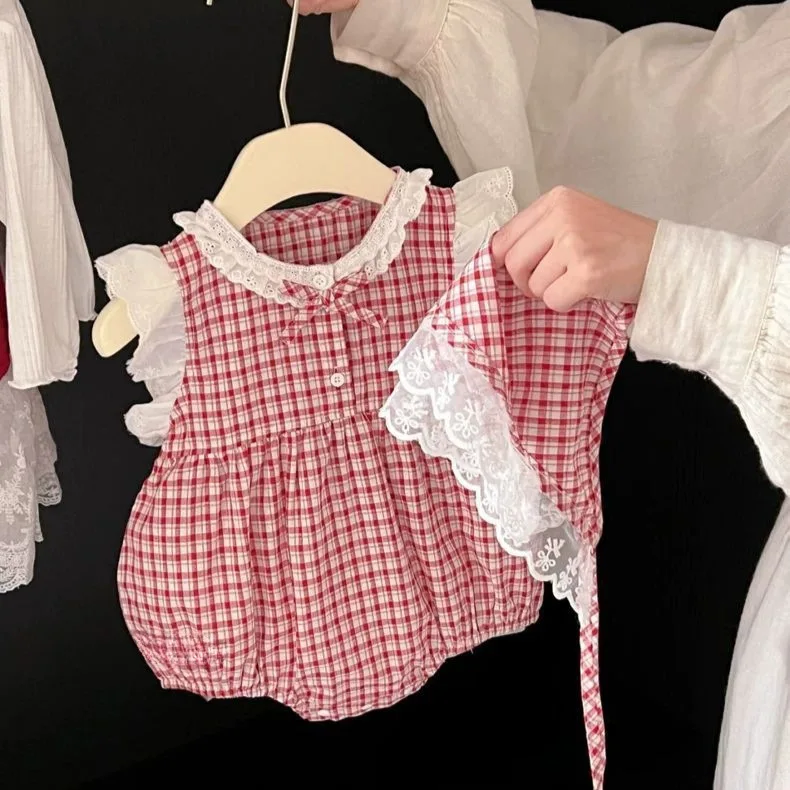 2026 Summer New Infant Clothes One Piece Romper Stylish Plaid Bodysuit Elegant Princess Outdoor Outfit for Baby Girls
2026 Summer New Infant Clothes One Piece Romper Stylish Plaid Bodysuit Elegant Princess Outdoor Outfit for Baby Girls