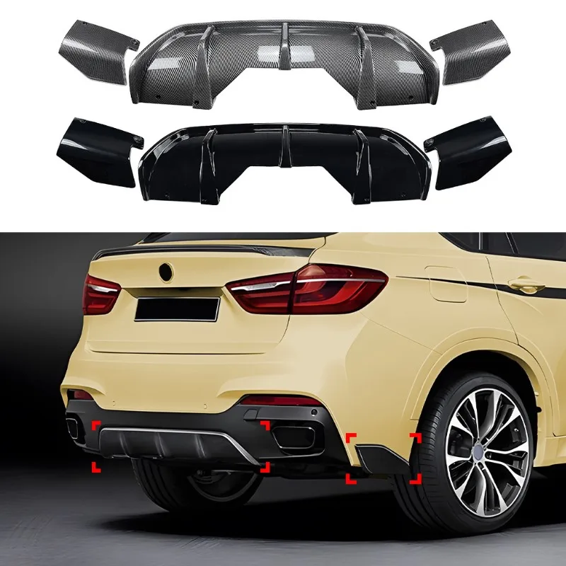 Car Rear Bumper Lip Spoiler For BMW X6 F16 M Sport MP 2015-2019 Diffuser Splitter Rear Lip Spoiler Body Kits Car Accessories
Car Rear Bumper Lip Spoiler For BMW X6 F16 M Sport MP 2015-2019 Diffuser Splitter Rear Lip Spoiler Body Kits Car Accessories