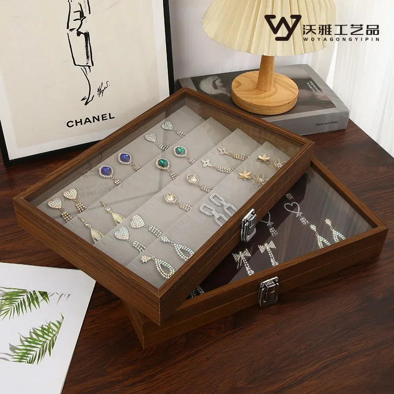 Spot luxury dust-proof earring earrings jewelry storage box ring jewelry box earrings display box 
Spot luxury dust-proof earring earrings jewelry storage box ring jewelry box earrings display box