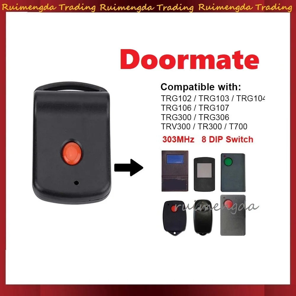 8 Dip Switch Remote For Doormate Tiltamatic TRG107 T700 TRG-306 TRG102 Garage Door Remote Control 303Mhz Garage Command Opener
8 Dip Switch Remote For Doormate Tiltamatic TRG107 T700 TRG-306 TRG102 Garage Door Remote Control 303Mhz Garage Command Opener