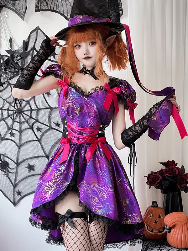 Adult Women's Halloween Costume Witch Sexy Spider Devil Dress Women's Dress Chinese Production Summer 2026 Stage Costume
Adult Women's Halloween Costume Witch Sexy Spider Devil Dress Women's Dress Chinese Production Summer 2026 Stage Costume