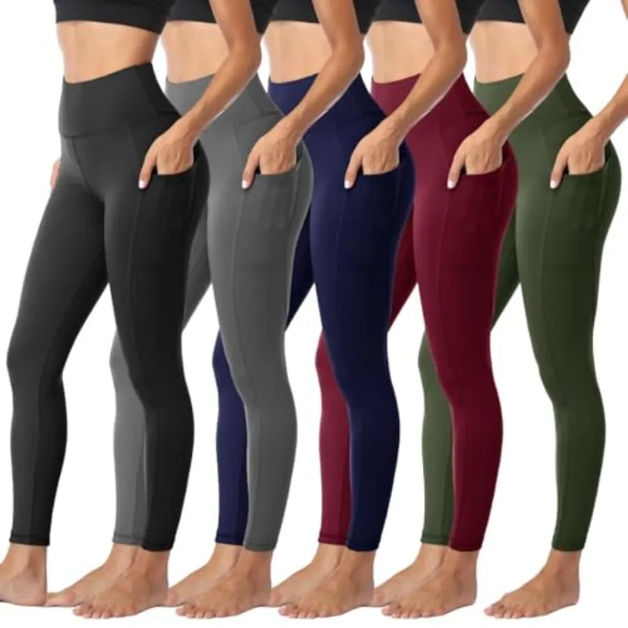 Sundwudu 5 Pack Leggings with Pockets for Women - Tummy Control High Waisted Soft Black Workout Yoga Pants
Sundwudu 5 Pack Leggings with Pockets for Women - Tummy Control High Waisted Soft Black Workout Yoga Pants