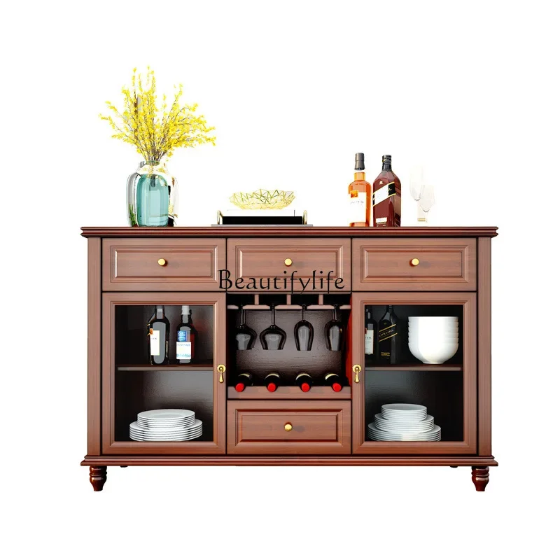 ls 27Solid wood dining side cabinet New Chinese light luxury simple double door storage wine cabinet 
ls 27Solid wood dining side cabinet New Chinese light luxury simple double door storage wine cabinet