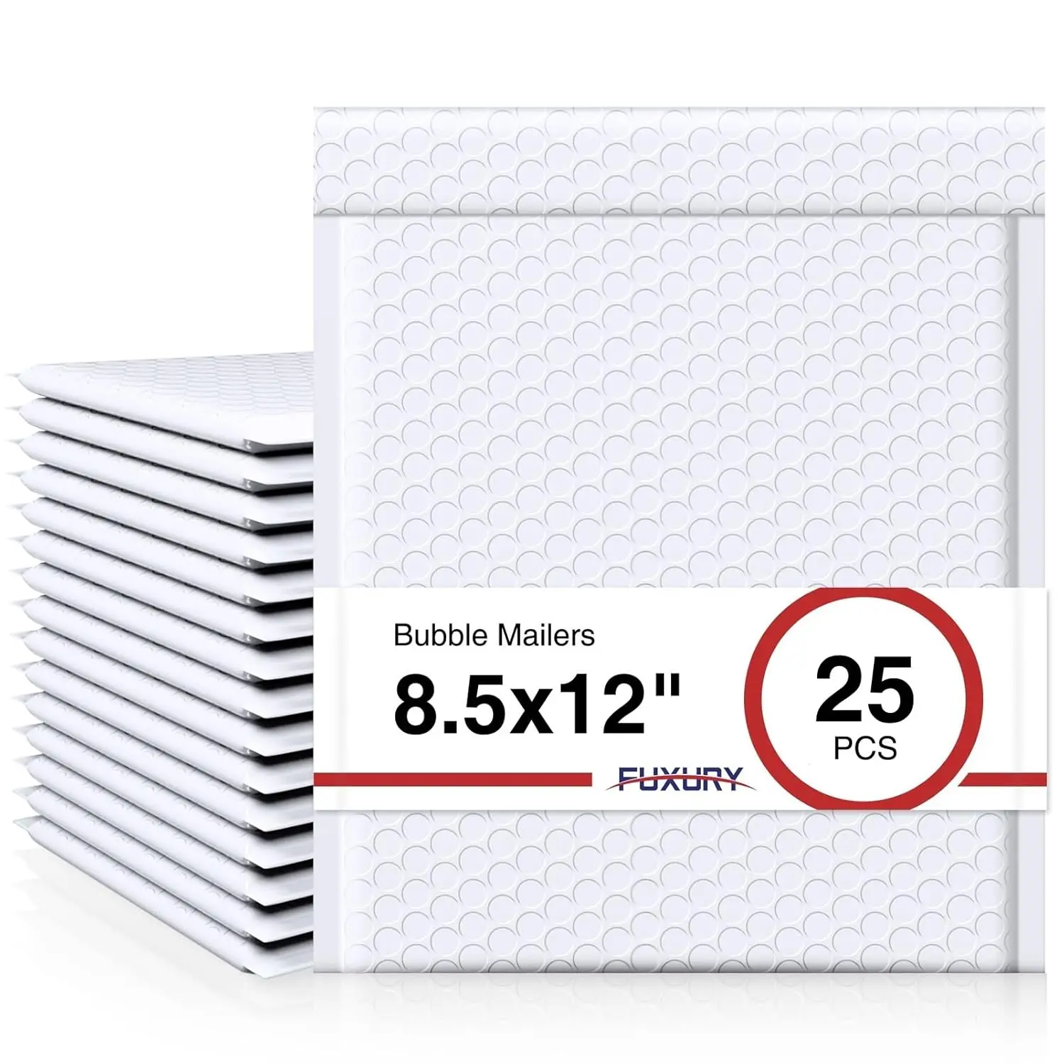 Bubble Mailers 8.5x12 Inch 25 Pack Self-Seal Padded Envelopes Water Resistant for Mailing, White
Bubble Mailers 8.5x12 Inch 25 Pack Self-Seal Padded Envelopes Water Resistant for Mailing, White
