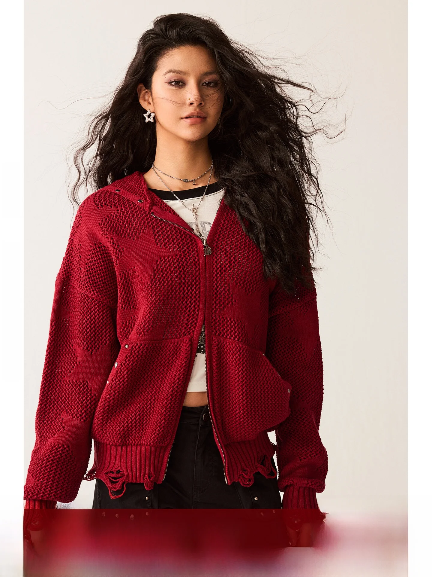 BeerBro Vintage Sound Wave Hollow out Knitted Casual Star Sweater Coat Women's Loose Fit Soft Acrylic Polyester Nylon Blend
BeerBro Vintage Sound Wave Hollow out Knitted Casual Star Sweater Coat Women's Loose Fit Soft Acrylic Polyester Nylon Blend