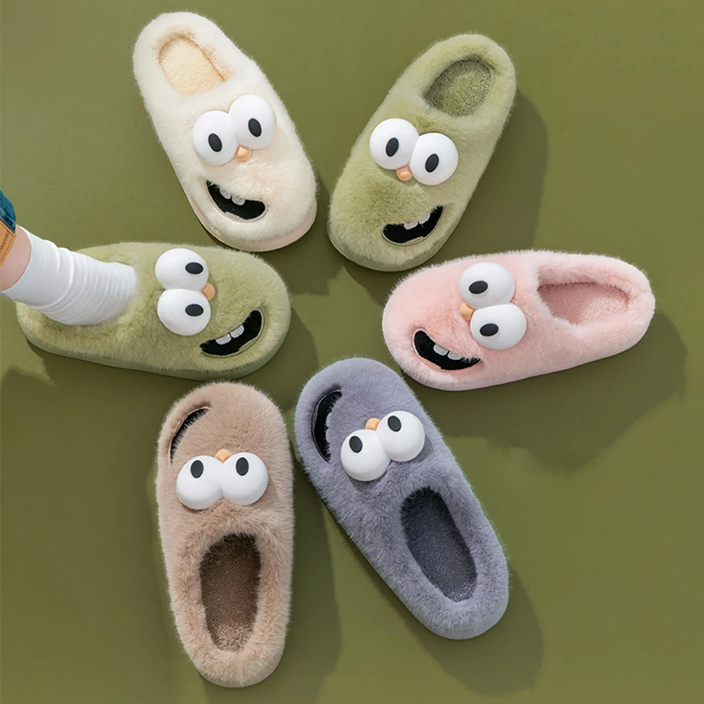 Big Eyed Dog Plush Slippers Warm Slip-on House Shoes Anti Slip Furry Closed Toe Slippers Breathable for Indoor Bedroom
Big Eyed Dog Plush Slippers Warm Slip-on House Shoes Anti Slip Furry Closed Toe Slippers Breathable for Indoor Bedroom