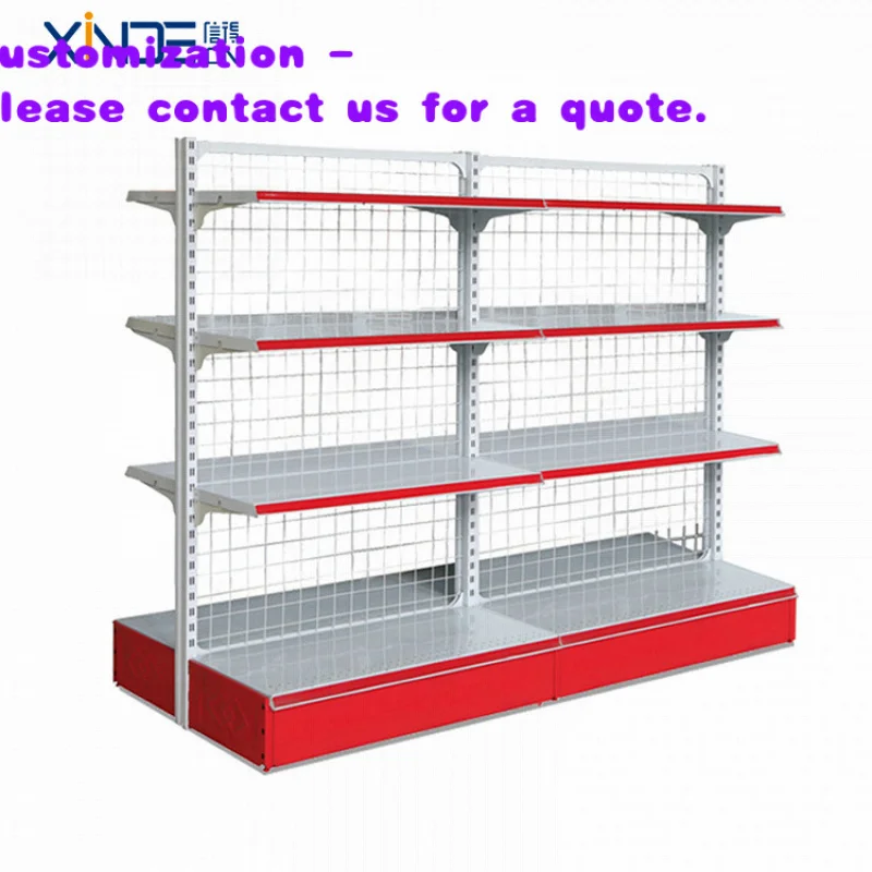 custom.XINDE Custom Single-Sided Light Duty Steel Gondola Shelf Supermarket Display Stand Retail Store Metal Display Stand
custom.XINDE Custom Single-Sided Light Duty Steel Gondola Shelf Supermarket Display Stand Retail Store Metal Display Stand